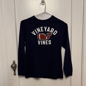 Vineyard Vines Boy’s Navy Blue Long Sleeve Tee size 12-14 NWT